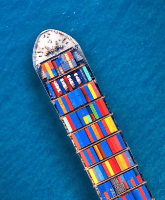 Container loaded Ship